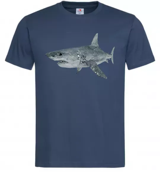Мужская футболка 3D shark Темно-синий фото