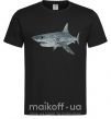 Чоловіча футболка 3D shark Чорний фото