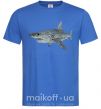 Чоловіча футболка 3D shark Яскраво-синій фото