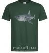 Чоловіча футболка 3D shark Темно-зелений фото