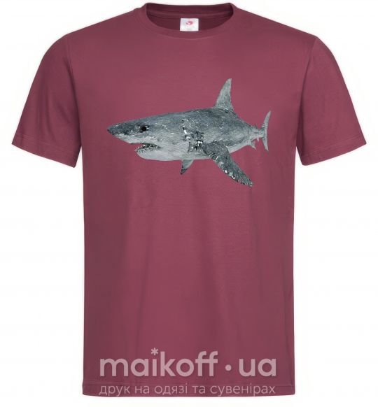 Мужская футболка 3D shark Бордовый фото