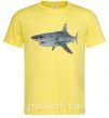 Чоловіча футболка 3D shark Лимонний фото