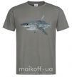 Чоловіча футболка 3D shark Графіт фото