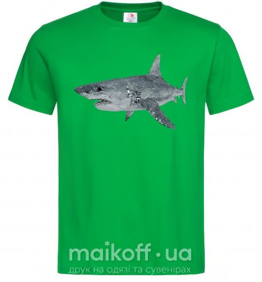 Мужская футболка 3D shark Зеленый фото