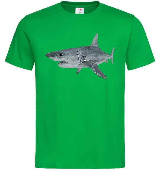 Мужская футболка 3D shark Зеленый фото