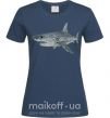 Жіноча футболка 3D shark Темно-синій фото