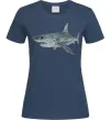 Жіноча футболка 3D shark Темно-синій фото