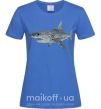 Женская футболка 3D shark Ярко-синий фото