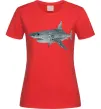 Жіноча футболка 3D shark Червоний фото