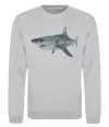 Світшот 3D shark Сірий меланж фото