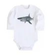 Дитячий бодік 3D shark Білий фото