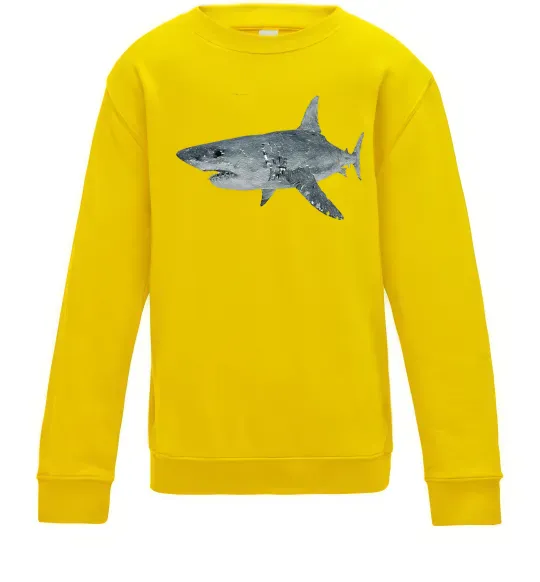 Детский Свитшот 3D shark Солнечно желтый фото