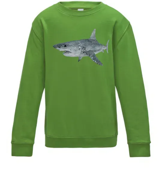 Детский Свитшот 3D shark Лаймовый фото