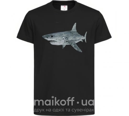 Детская футболка 3D shark Черный фото