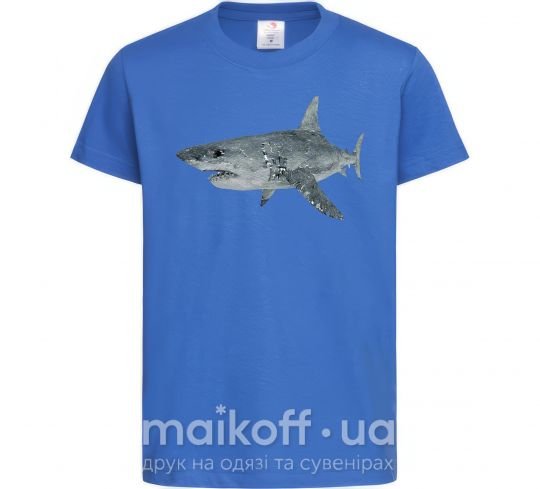 Дитяча футболка 3D shark Яскраво-синій фото