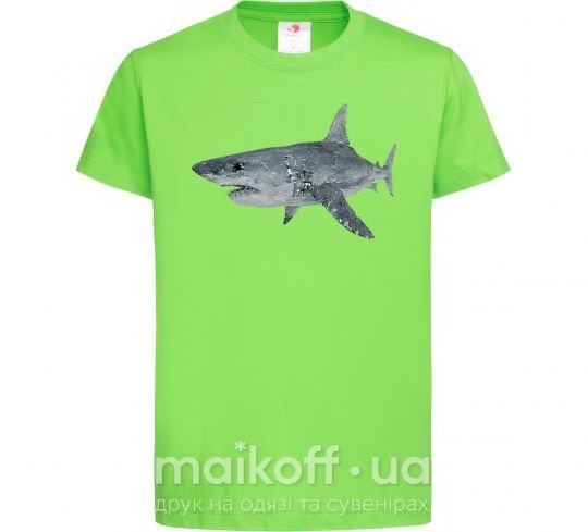 Детская футболка 3D shark Лаймовый фото