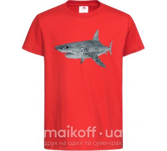 Детская футболка 3D shark Красный фото