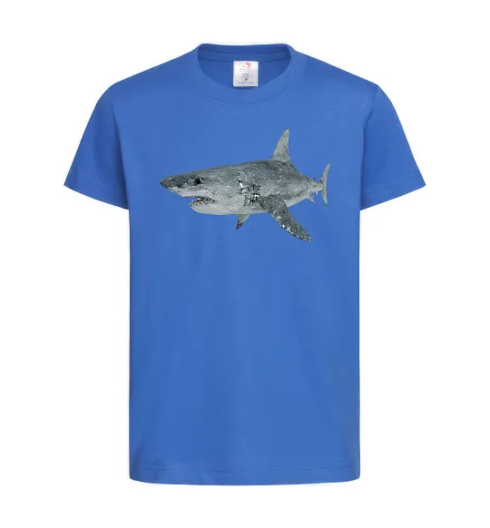 Дитяча футболка 3D shark Яскраво-синій фото