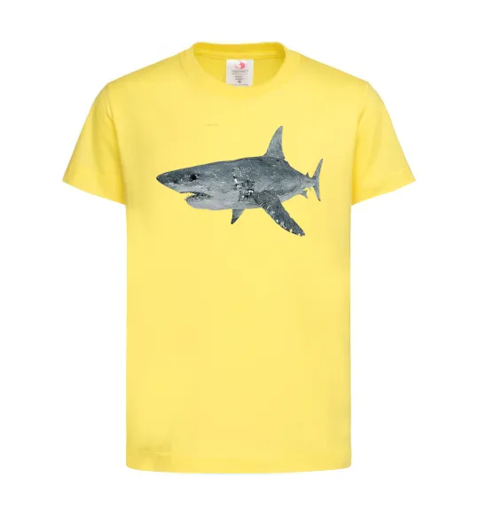 Дитяча футболка 3D shark Лимонний фото