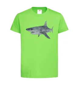 Детская футболка 3D shark Лаймовый фото