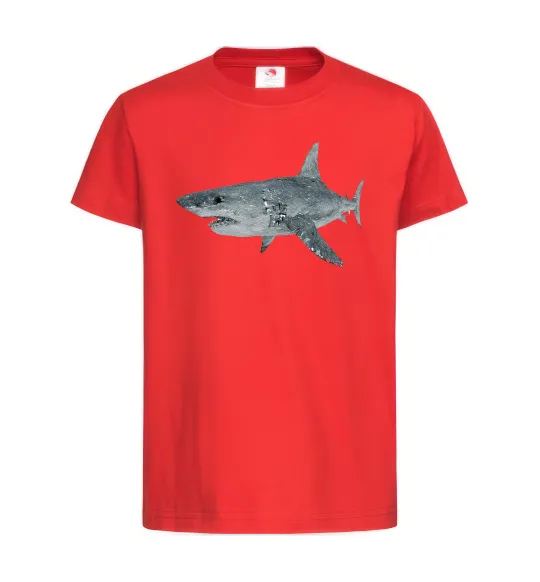 Дитяча футболка 3D shark Червоний фото