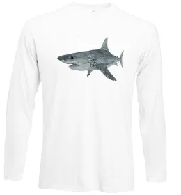 Лонгслив Shark is my spirit animal Белый фото