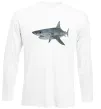 Лонгслив 3D shark Белый фото