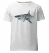 Чоловіча преміум футболка 3D shark Білий фото