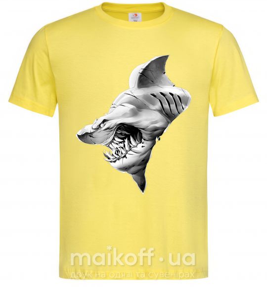 Мужская футболка Shark face Лимонный фото