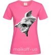 Женская футболка Shark face Ярко-розовый фото