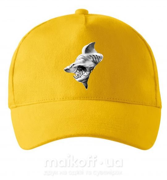 Кепка Shark face Солнечно желтый фото