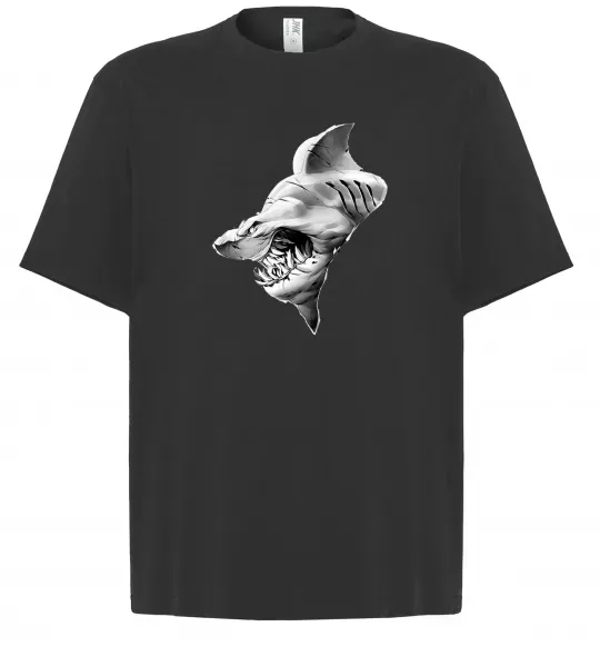 Футболка Оверсайз Shark face Черный фото
