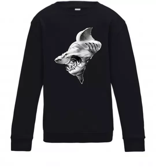 Детский Свитшот Shark face Черный фото