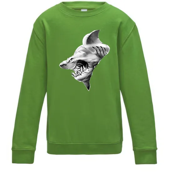 Детский Свитшот Shark face Лаймовый фото