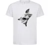 Детская футболка Shark face Белый фото