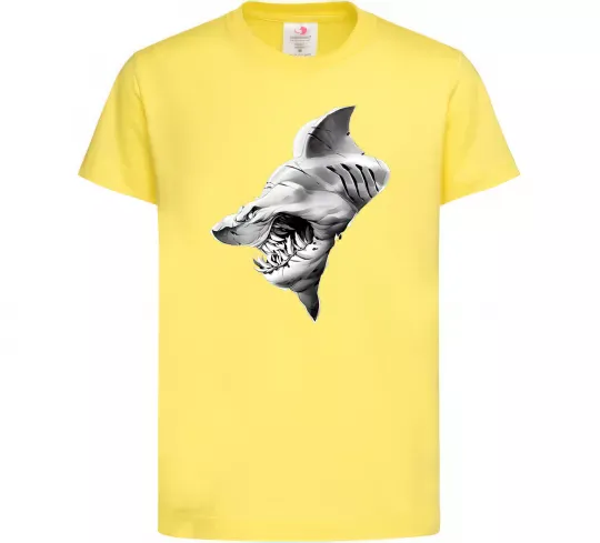 Детская футболка Shark face Лимонный фото