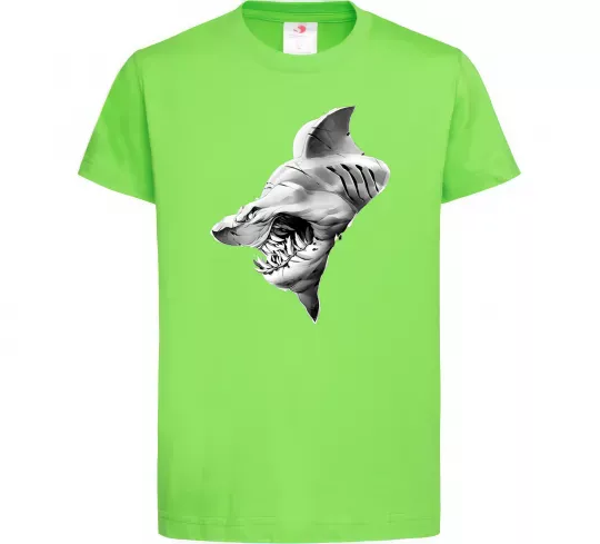Детская футболка Shark face Лаймовый фото