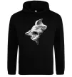 Женская толстовка (худи) Shark face Черный фото