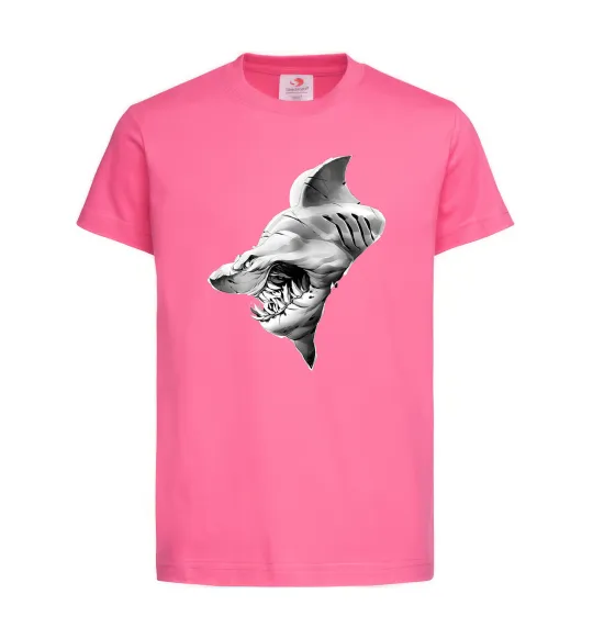 Детская футболка Shark face Ярко-розовый фото