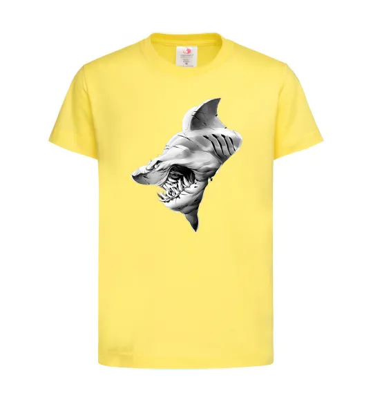 Детская футболка Shark face Лимонный фото