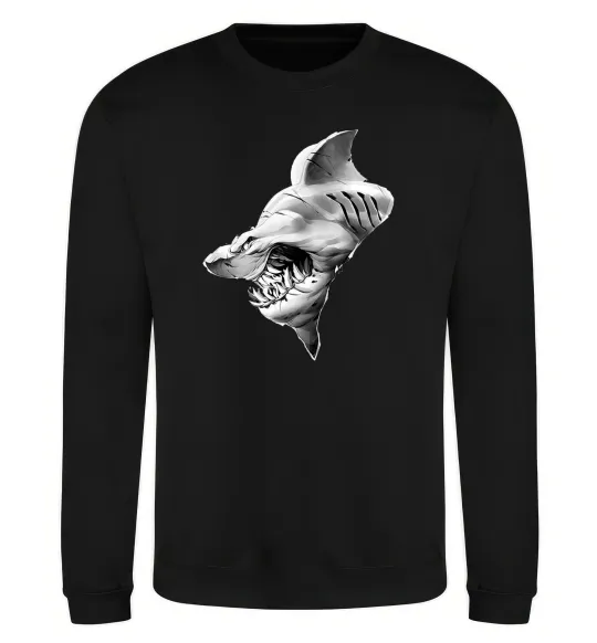 Світшот Shark face Чорний фото