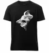 Мужская премиум футболка Shark face Черный фото