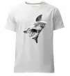 Мужская премиум футболка Shark face Белый фото