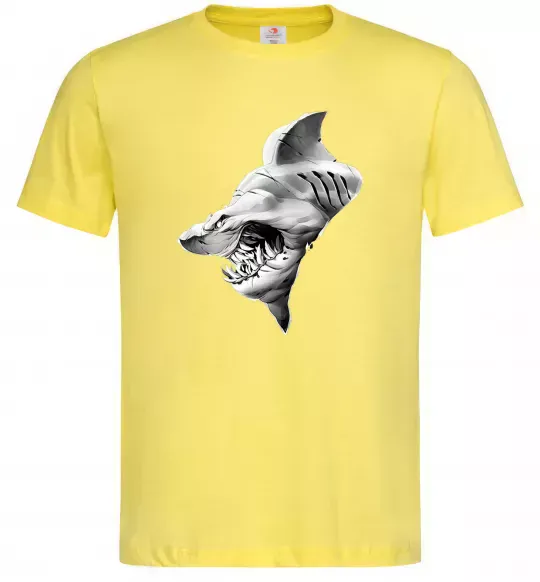 Чоловіча футболка Shark face Лимонний фото