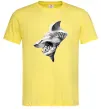 Чоловіча футболка Shark face Лимонний фото