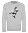 Свитшот Shark face Серый меланж фото