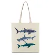 Еко-сумка Три акули Бежевий Еко-сумка Три акули Бежевий фото