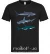Мужская футболка Три акулы Черный фото