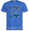 Чоловіча футболка Три акулы Яскраво-синій фото