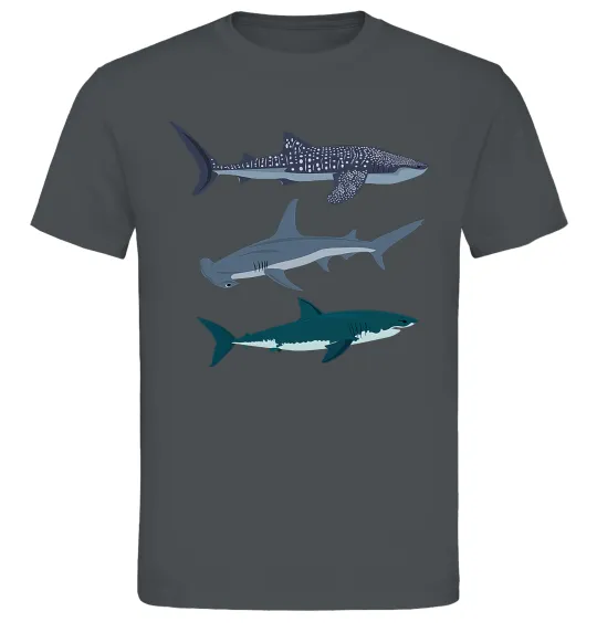 Мужская футболка Три акули Графит фото